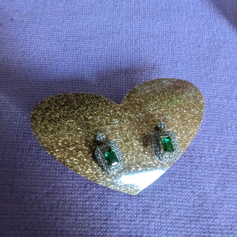 Green Stone 925 Earrings